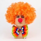 Карнавальный набор Клоуна бант22 верт. полоски + нос+парик - фото 11983840