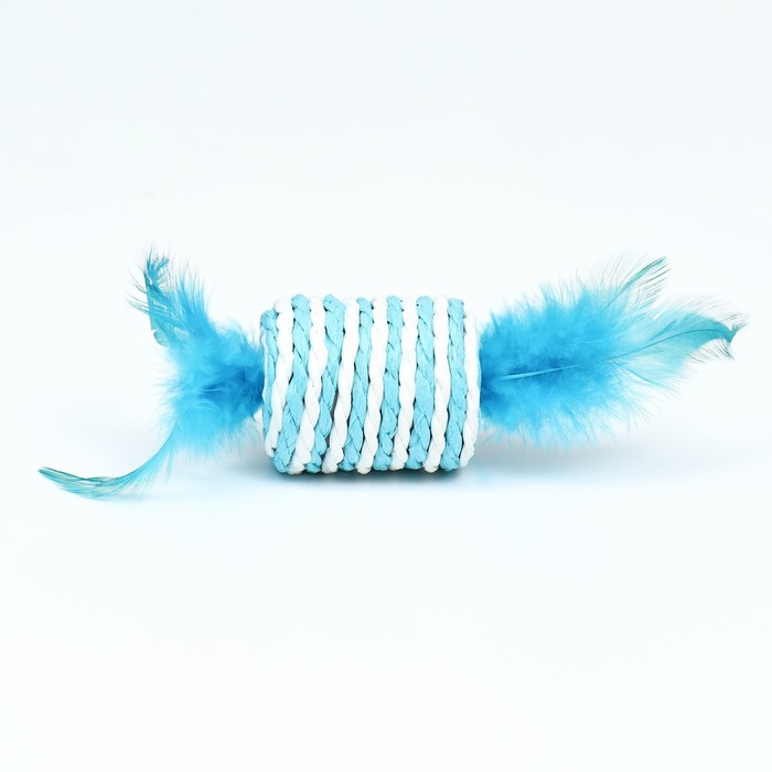 Игрушка-погремушка "Конфетка", 6,5 х 3,5 см, голубая