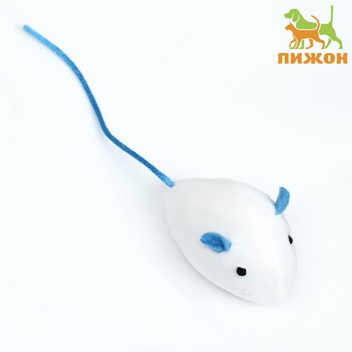 Игрушка для кошек "Мышь с кошачьей мятой", 5 см, белая - Фото 1