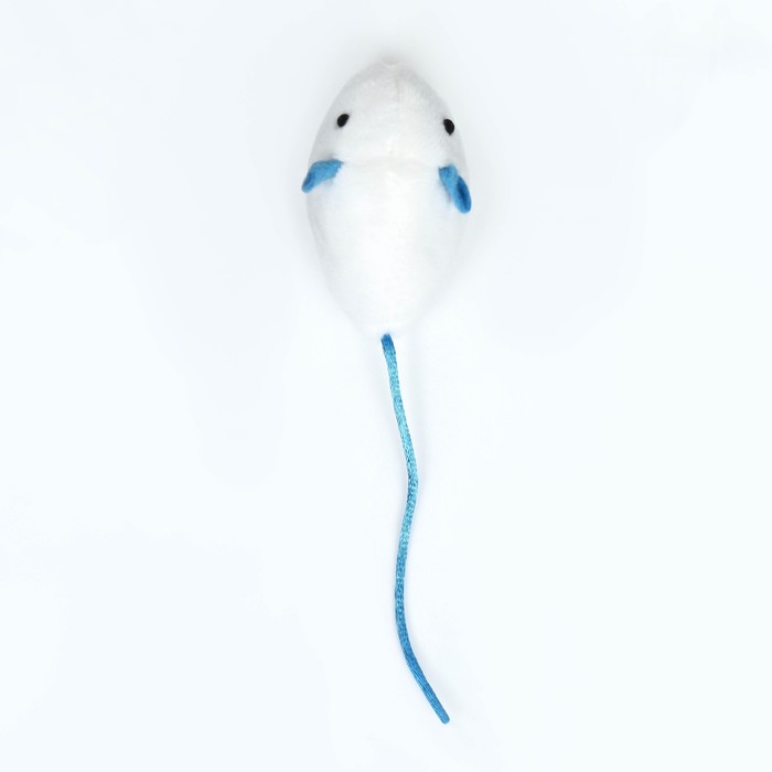 Игрушка для кошек "Мышь с кошачьей мятой", 5 см, белая