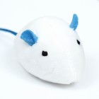 Игрушка для кошек "Мышь с кошачьей мятой", 5 см, белая - фото 8523398