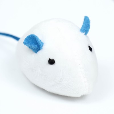 Игрушка для кошек «Мышь с кошачьей мятой», 5 см, белая
