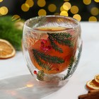 Стакан стеклянный с двойными стенками «Зимние истории», 250 мл - Фото 4