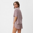 Пижама женская (рубашка и шорты) KAFTAN "Полоса" размер 44-46, розовый - Фото 4