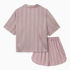 Пижама женская (рубашка и шорты) KAFTAN "Полоса" размер 44-46, розовый - Фото 13