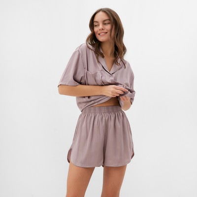 Пижама женская (рубашка и шорты) KAFTAN «Полоса» размер 48-50, розовый