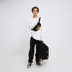 Набор 2 в 1, рюкзак с карманом 33*13*37, поясная сумка, цвет черный - фото 23423156