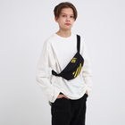 Набор 2 в 1, рюкзак с карманом 33*13*37, поясная сумка, цвет черный - фото 23423157