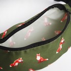 Набор 2 в 1, рюкзак с карманом "Лисы", поясная сумка, цвет зеленый - фото 23423171