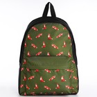 Набор 2 в 1, рюкзак с карманом "Лисы", поясная сумка, цвет зеленый - фото 23423162