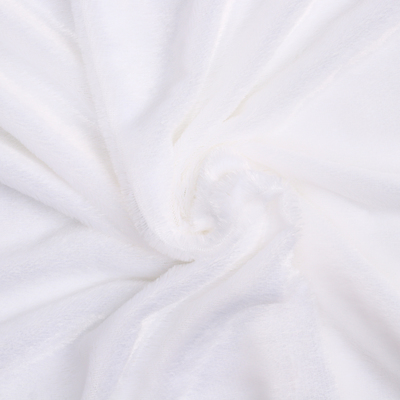 Лоскут c мехом на трикотажной основе, белый, 100 × 165 см, 100% п/э