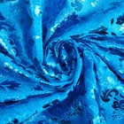 Лоскут, плюш с блестящим узором, голубой, 100 × 150 см, 100% п/э - фото 8523457