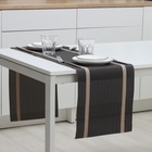 Дорожка на стол Magistro «Рона», 30×150 см, чёрная 9730723