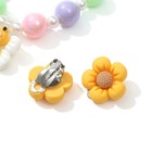 Набор детский «Выбражулька» 4 предмета: клипсы, бусы, браслет, кольцо, пчёлка, цветной - фото 8556665