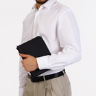 Папка для документов, с ручкой, формат А5, 18×1.5×25 см, чёрная - Фото 7