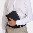 Папка для документов, А5 формат, 18.5×2×24.5 см, чёрная/коричневая - Фото 6