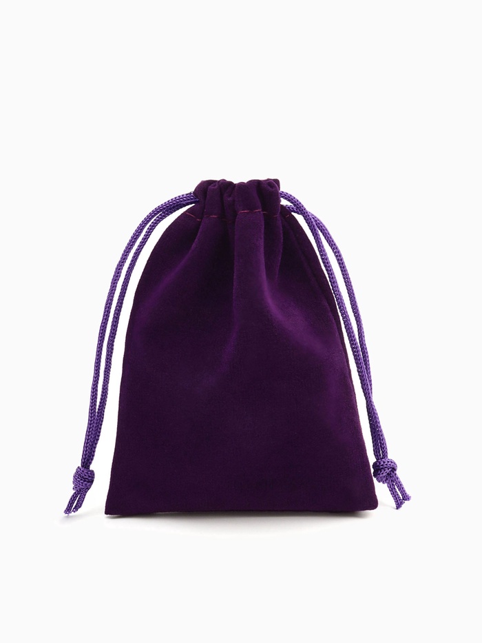 Мешочек бархатный, 7×9 см, фасовка 50 шт., фиолетовый - Фото 1