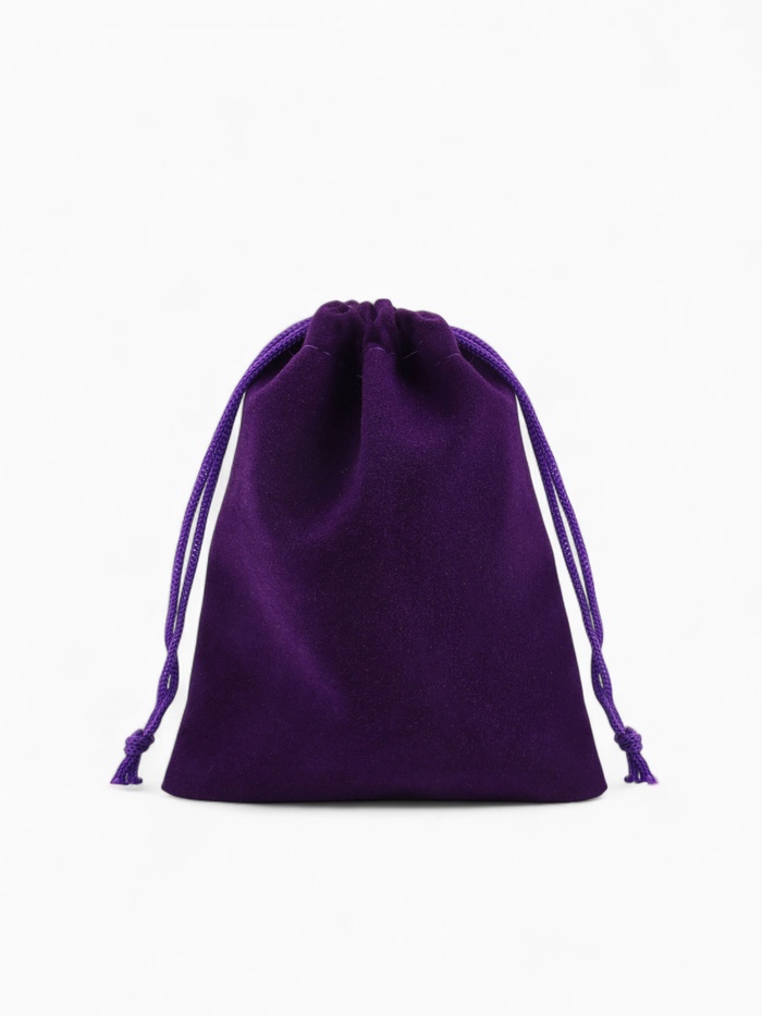 Мешочек бархатный, 10×12 см, фасовка 50 шт., фиолетовый - Фото 1