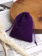 Мешочек бархатный, 10×12 см, фасовка 50 шт., фиолетовый - Фото 2