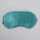 Маска для сна «ШЁЛК», 19×10 см, резинка одинарная, цвет изумрудный - Фото 4
