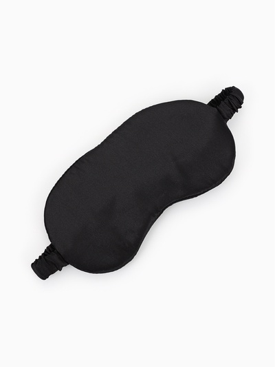 Маска для сна «ШЁЛК», 19×10 см, резинка одинарная, чёрная