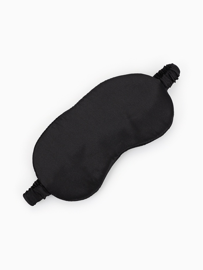 Маска для сна «ШЁЛК», 19×10 см, резинка одинарная, чёрная - Фото 1