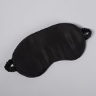 Маска для сна «ШЁЛК», 19 × 10 см, резинка одинарная, цвет чёрный - Фото 2