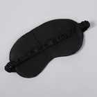 Маска для сна «ШЁЛК», 19 × 10 см, резинка одинарная, цвет чёрный - Фото 3