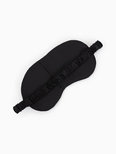 Маска для сна «ШЁЛК», 19 × 10 см, резинка одинарная, цвет чёрный