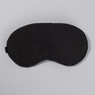 Маска для сна «ШЁЛК», 19 × 10 см, резинка одинарная, цвет чёрный - Фото 4