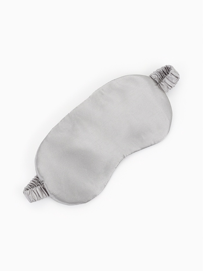 Маска для сна «ШЁЛК», 19×10 см, резинка одинарная, цвет серый - Фото 1