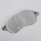 Маска для сна «ШЁЛК», 19 × 10 см, резинка одинарная, цвет серый - Фото 2