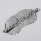 Маска для сна «ШЁЛК», 19 × 10 см, резинка одинарная, цвет серый - Фото 3