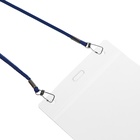 Бейдж горизонтальный, внешний 112х109 мм, внутренний 102х90 мм, на синем шнурке 40см (10 шт) - фото 809443782