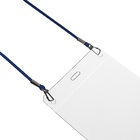 Бейдж вертикальный, внешний 153х105 мм, внутренний 123х95 мм, на синем шнурке 40см (10 шт) - фото 809443786