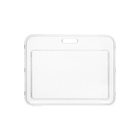 Бейдж горизонтальный, внешний 103х80 мм, внутренний 85х54 мм, пластик прозрачный (5 шт) - фото 809443789