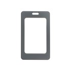 Бейдж вертикальный Calligrata, без держателя, внешний размер 101×67 мм, внутренний размер 85×54 мм, пластик, софт-тач, серый - Фото 1