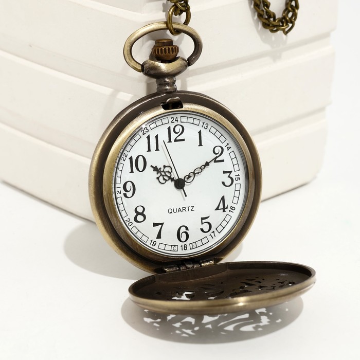 Часы карманные "Пташки", кварцевые, d циферблата-4.5 см