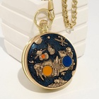 Часы карманные «Космос», музыкальные, кварцевые, диаметр циферблата 4.9 см, цепочка 30 см, золотистые - Фото 4