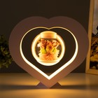 Настольная лампа "Сердце левитация" LED USB розовый 24х22 см RISALUX - Фото 2