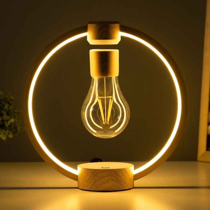 Настольная лампа "Круг левитация" LED 23х23 см RISALUX - фото 1906523284