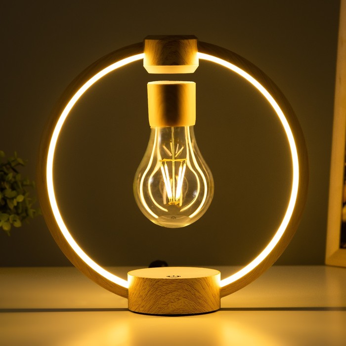 Настольная лампа "Круг левитация" LED 23х23 см RISALUX - фото 1906523285