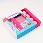 Подарочный набор женский "Сладенький для тебя", гель для душа шоколад и бомбочки для ванны, 4 шт - фото 24443077