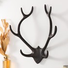 Настенные крючки декоративные «Рога оленя», чугун, 32×27.7×9.2 см - Фото 2