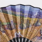 Веер пластик, текстиль h=26,5 см "Золотистое поле с пугалом" - фото 23437474