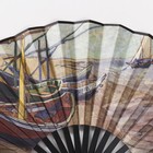 Веер пластик, текстиль h=26,5 см "Лодки на берегу" - фото 806797236