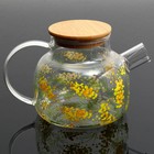 Чайник заварочный с бамбуковой крышкой «Нежная мимоза», 1000 мл - Фото 3