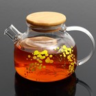 Чайник заварочный с бамбуковой крышкой «Нежная мимоза», 600 мл - Фото 3