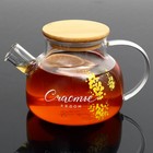 Чайник заварочный с бамбуковой крышкой «Счастье рядом», 800 мл - Фото 4