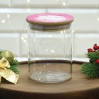 Банка для хранения новогодняя «Розовая сказка», стекло, 450 мл - Фото 3